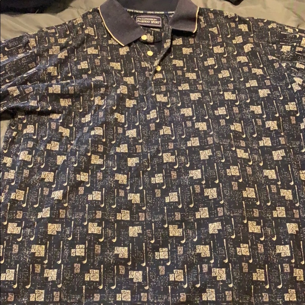 Golf Polo Navy and Cream